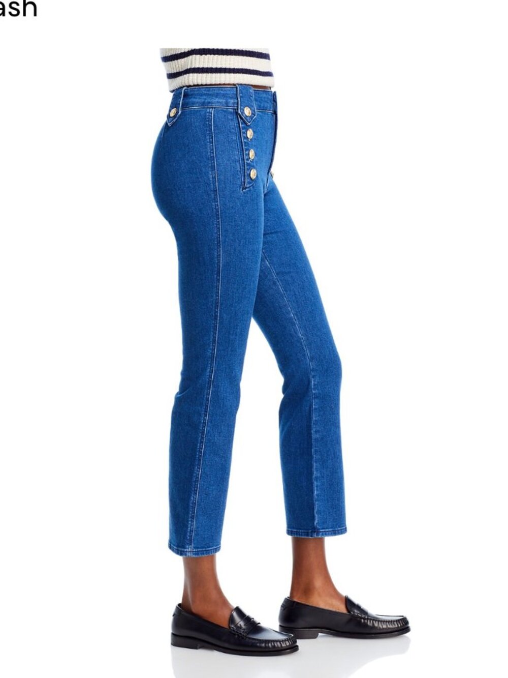NWT Derek Lam Robertson Cropped Flare Leg Jeans- Dark Wash- 26- MSRP $295 - Picture 3 of 13
